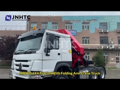 Factory Price Sinotruk HOWO 6x4 Tractor Truck With 10ton Folding Crane
