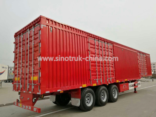 Lightweight Box Cargo Semi Trailer With Detachable Side Walls And Bulkhead