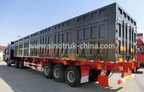 Safety Heavy Duty Semi Trailers / Van Semi Trailer With Telescopic Type Landing Gear