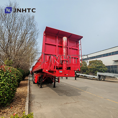China Brand 3 Axle Hydraulic Grain Camions Remorques Dumping Rear End Dump Tipper Semi Trucks Trailer for Trucks