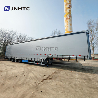 4 Axles 40FT Side Curtain Trailer With 60tons For Drink And Cargo Side Curtain Trailer With Tarpaulin