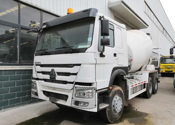 White 10CBM Concrete Mixer Truck , RHD 10 Wheels Concrete Mixer Pump Truck