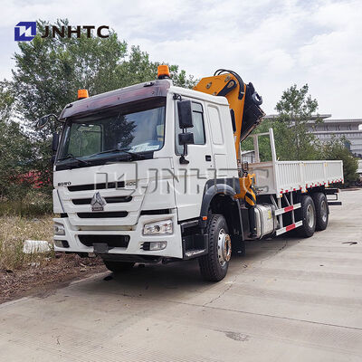 HOWO 6x4 400HP Cargo Truck Crane Lorry Truck Mounted With 14T Crane to Africa