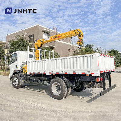 6 Ton Crane Truck 4x2 6wheels Truck With Straight Arm Crane HOWO Light Duty 3-8 Ton Cargo Truck