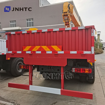 Howo 6x4 Straight Arm Crane Truck 10 Wheels 340hp Cargo With Crane Truck