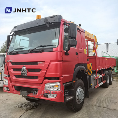 Howo 6x4 Straight Arm Crane Truck 10 Wheels 340hp Cargo With Crane Truck