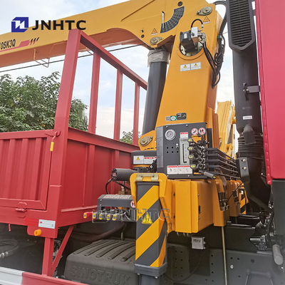 Howo 6x4 Straight Arm Crane Truck 10 Wheels 340hp Cargo With Crane Truck