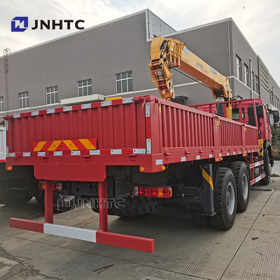 Howo 6x4 Straight Arm Crane Truck 10 Wheels 340hp Cargo With Crane Truck