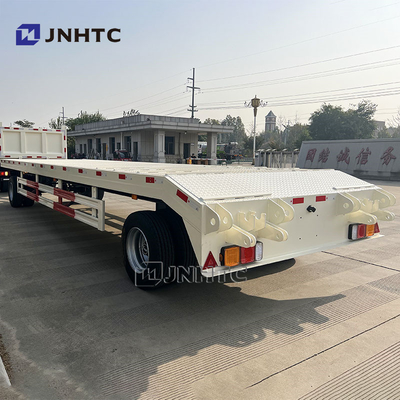 2 Axle Steel Low Bed Full Trailer For 40&quot; Container High Quality Choice