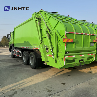 HOWO 6x4 Garbage Truck Compactor Euro 2 Waste Disposal Garbage Rear Loader Truck Green Diesel  Model New