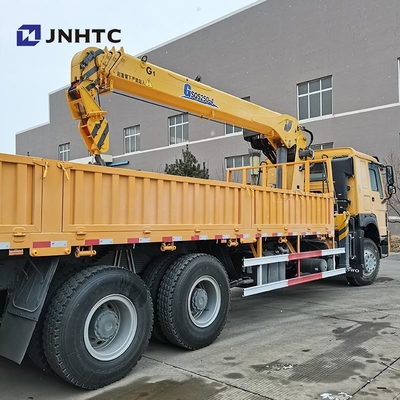 Howo Straight Arm Cargo With Crane Truck 6x4 10 Wheels 380hp 10T Good Price