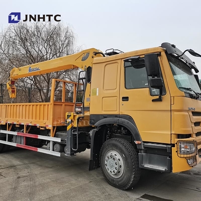 Howo Straight Arm Cargo With Crane Truck 6x4 10 Wheels 380hp 10T Good Price