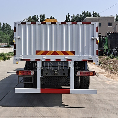 New Sinotruk Howo Fence Cargo Truck 10Tons Folding Crane 12 Wheels 400hp For Sale