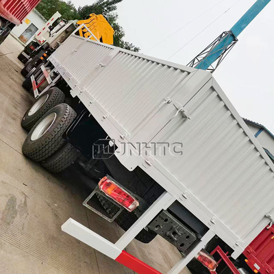 New Sinotruk Howo Fence Cargo Truck 10Tons Folding Crane 12 Wheels 400hp For Sale