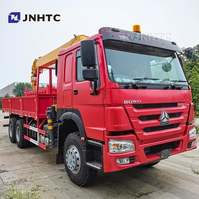 HOWO Traight Arm Crane Truck 6X4 10 Wheels 340hp 10 Ton Cargo Truck With Crane