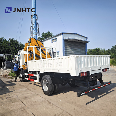 HOWO Cargo Carrying Crane Truck 290HP Belt Ladder 5-Ton Railboard Flat Plate Cargo Truck