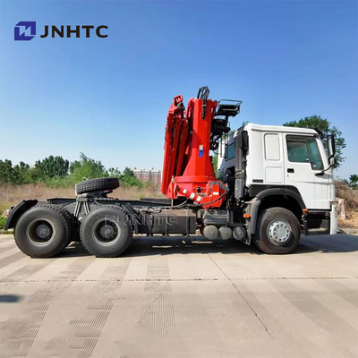 Factory Price Sinotruk HOWO 6x4 Tractor Truck With 10ton Folding Crane