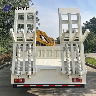 HOWO Cargo Cargo Truck Mounted Crane Truck 290HP 5Ton Railboard Flat Plate Cargo Truck