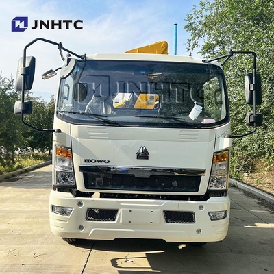 HOWO Cargo Cargo Truck Mounted Crane Truck 290HP 5Ton Railboard Flat Plate Cargo Truck