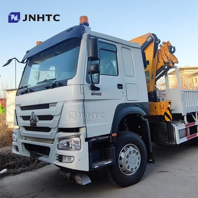 HOWO Crane Truck 6x4 400HP Cargo Truck With 10ton Boom Crane Truck