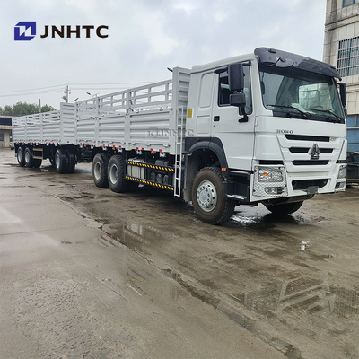 Full Trailer 3 Axle 40Ton Cargo Fence Full Trailer With Drawbar
