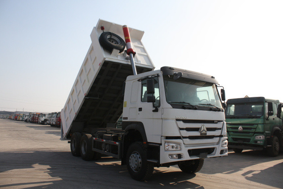 White Color Sinotruk Howo7 Heavy Duty Dump Truck 40T 20M3 Capacity LHD HYVA Lifting
