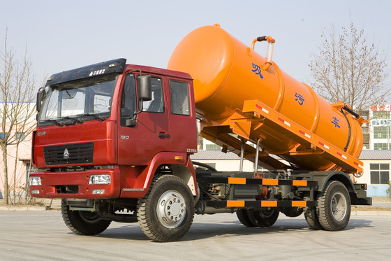 Sinotruk Howo7 16CBM Vacuum Pump Septic Tank Cleaning Truck Collecting Sewage Sludge