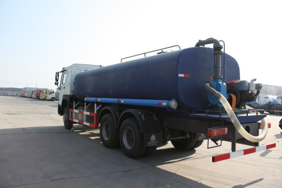 6x4 Sewage Tanker Truck / 13 CBM Waste Disposal Truck With Pressure Discharge Function