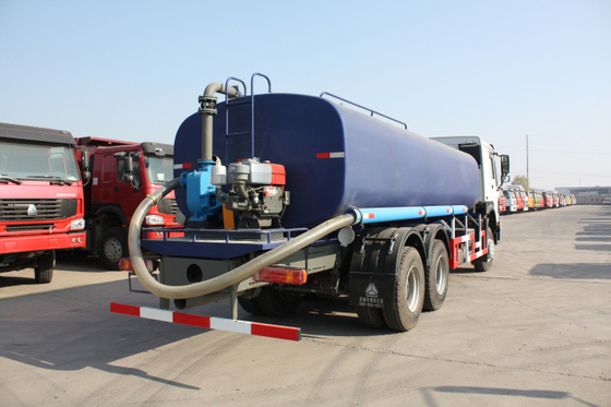 6x4 Sewage Tanker Truck / 13 CBM Waste Disposal Truck With Pressure Discharge Function