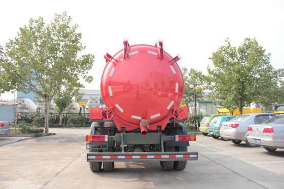 4x2 Sinotruk Howo7 Sewage Suction Truck 10M3 Tank Capacity In Red Color