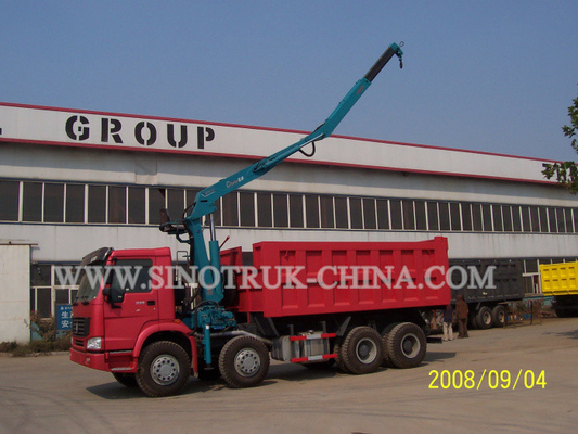 290HP Euro II Right Hand Driving Truck Mounted Crane With Straight Tescope Boom