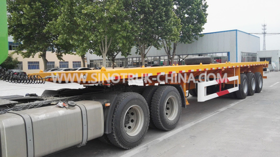 12 WHEELS FLATBED SEMI TRAILER TO LOAD 1X40 OR 2X20 CONTAINERS 28T SUPPORT LEG
