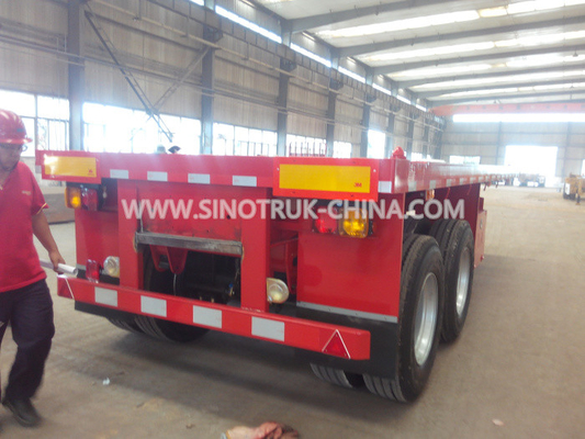 40 Feet Container Carrying Flat Bed Heavy Duty Semi Trailers 3 Axles 30-60 Tons 13m