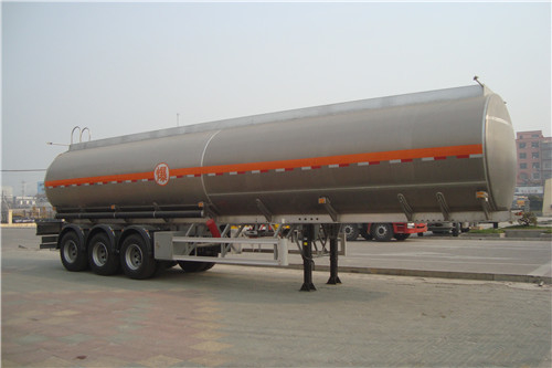 Aluminum Alloy Tanker Heavy Duty Semi Trailers 20 Tons With 3 BPW Axles 12 Wheels