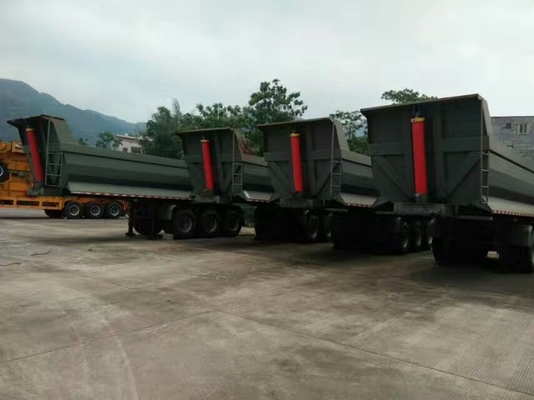 70T High Speed Tipper Semi Trailer Truck For Mining And Construction 25-45 CBM