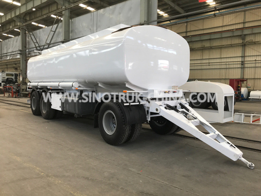 25 Tons 3 BPW Axles Oil Tank Trailer / Fuel Tank Semi Trailer With 2 Rooms