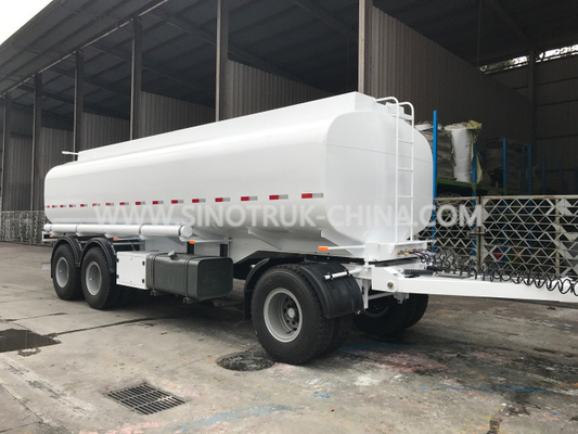 25 Tons 3 BPW Axles Oil Tank Trailer / Fuel Tank Semi Trailer With 2 Rooms