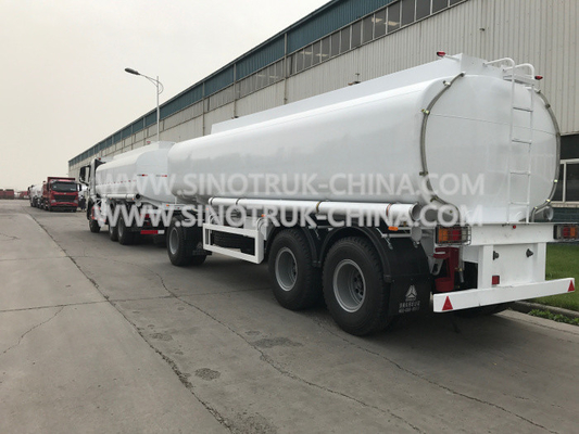 Three Axles Heavy Duty Semi Trailers , 25000 Liters 4 Mm Thickness Liquid Tank Trailers
