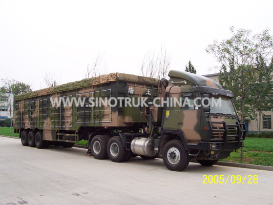 12 Wheels Lightweight Camouflage Box Trailer Truck , Military Box Trailer