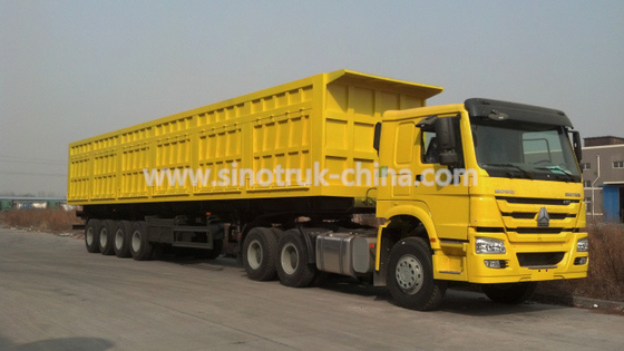 Box Heavy Duty Four Axle Trailer 16 Wheels For Transport Valuable Goods