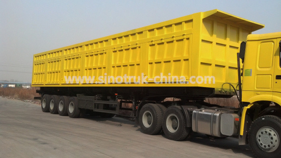 Box Heavy Duty Four Axle Trailer 16 Wheels For Transport Valuable Goods