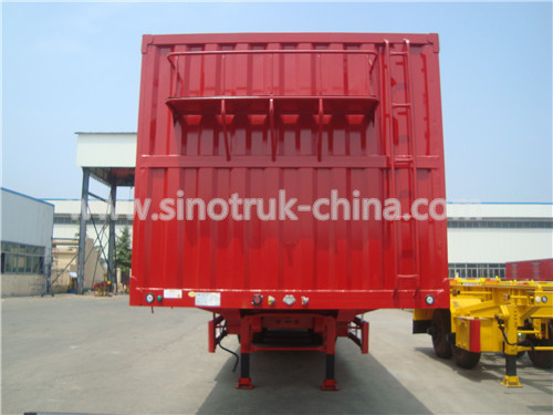Van Type Heavy Duty Semi Trailers 12  Wheels With 3 PCS 13T Load Capacity Axle