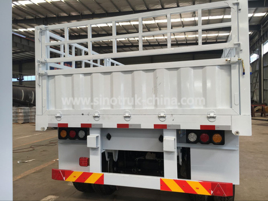 20 Tons 3 Axles Heavy Duty Semi Trailers Dropside Full Trailer 12 Wheels ABS Optional