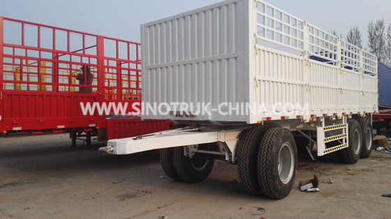 8 Wheels 2 Axles Dropside Trailer Color Optional With Triangle Frame and Curtain Side