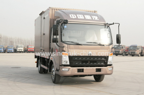 4x2 Euroii Howo 7000kg Refrigerated Box Truck With Yunnei Engine And 6 Triangle Tire