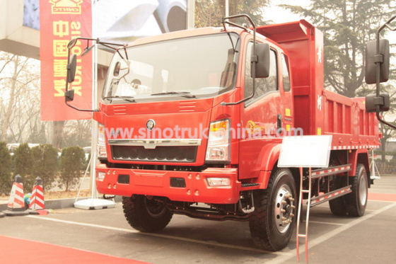 12 Tons HOWO 4×2 Light Duty Dump Truck With 105HP EuroIII Front Lifting 6 Tires