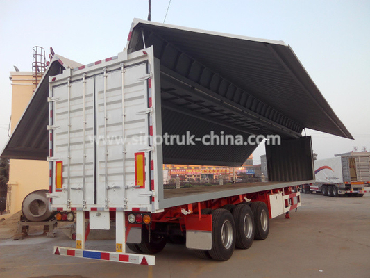 Waterproof Wingspan Van Type Semi Box Trailer With Double Circuit Brake System