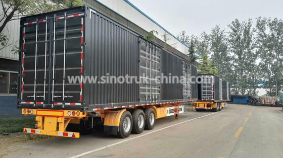 Safety Heavy Duty Semi Trailers / Van Semi Trailer With Telescopic Type Landing Gear