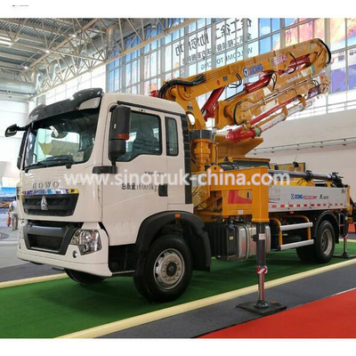 6 Wheels Concrete Pump Truck / Cement boom Truck With 125M3 / H High Output