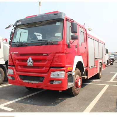 290 Hp Howo 4×2 Rescue Fire Truck With 8000kg Water Capacity Model SHMC5256